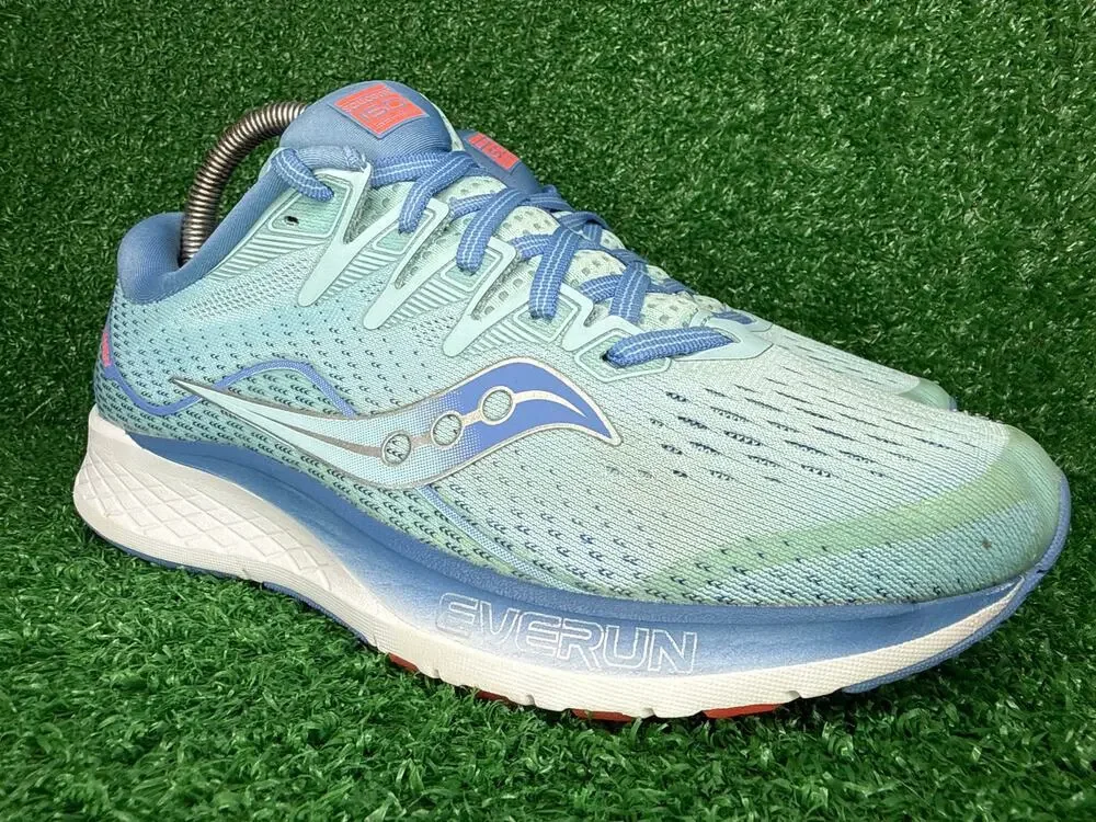 Saucony Ride ISO 2 Womens Shoes Size 8.5 Running Walking Blue Athletics Sneakers
